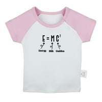 idzn e = mc Energy mleko Cuddles Funny majica za bebe, majice za bebe, novorođenče, dječji vrhovi, dječja