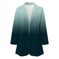 KPOPLK Womens Blazer za posao plus veličine Poslovni casual dugački blužeri Radni ured otvoren prednji