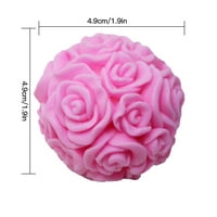 HI.Fancy Boja nasumična 3D ruža cvjetna kuglica Fondant kalup za kalup ukrašavanje fondant alata za