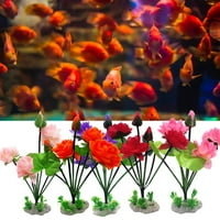Fairnull Aquarium umjetni lotos cvijeće riblje rezervoar vodeni ljiljan akvarij krajolik ukras za uređenje ribljeg rezervoara Dekoracija stola