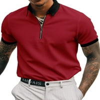 Seksi ples muški polo majica rever vrat T majice kratki rukav Golf ljetni vrhovi čvrsta boja klasična
