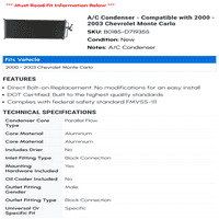 C kondenzator - kompatibilan sa - Chevy Monte Carlo 2002