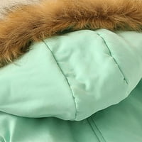 Jiyugala ženski kaput toplo zadebljeni kaput toplo trendi zimska modna oblogana kapuljača snijeg kaput