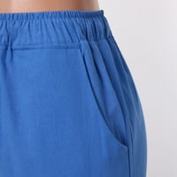 Njshnmn Jogging hlače za žene čišćenje trčanja planinarske hlače hlače sa džepovima, plavom, xl