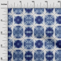 Onuone pamučna svila indigo plava tkanina Geometrijska shibori haljina materijala materijala od tiskane
