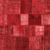 Ahgly Company Indoreni pravokutnik patchwork Crvene prelazne prostirke, 2 '5'