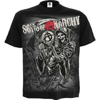 Montaža - sinovi anarhijske majice crne boje