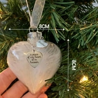 Božićne kuglice za srce s dekorom perja Jednostavno ugradnja Početna Ukrasi Pokloni za zabave Vjenčane uredske zgrade GrandPa