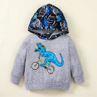 Tosmy Toddler Kids Boy odjeća odijela Dinosaur Pisma Ispis dugih rukava Duks pantalone Postavite odjeću