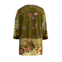 Ženski vrhovi Casual New Dame Flower Print Cardigan džepni jakni Najbolji ženski kaputi za žene