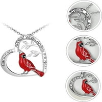 Modni nakit za žene crvena ptica ogrlica od srčanog privjeska privjesak ogrlica poklon dodaci bakar-2.23x