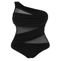 Ženski seksi kupaći kupaći kupaći kostimi jedno rame Podignite mrežicu Bikini kupanje uz plažu na plaži