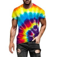 Simplmasygeni Clearence Muški vrhovi Ljetni muški modni ljetni dekolte majica 3D štampanje uzorka kratki