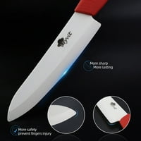 MyVit keramički set noža, 6 nakloni prekrivaći noževi nož s omotačima, 6 kuharski nož, 5 komunalni nož, 4 Voćni nož, 3 nož za pariranje i jedan piling za kuhinju