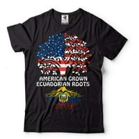 Američki uzgojen sa ekvadorskim korijenskim košuljama Ekvador USA majica Ekvadorski pokloni Ekvadorska