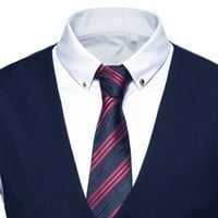 Prsluk za muškarce Slim casual odijelo Business Vest British Leisure Muns Vest mornarice Plava L