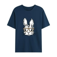 Uskršnje grafičke majice Grafički kratki rukav Crewneck Bunny Gnomes Uskršnji jaja Ispiši okrugli vrat