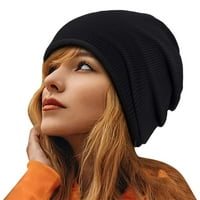 Ženska zimska vunena šeširka Žene labave vunene šešire prevelirani pleteni topli zimski kapu za hladno vrijeme Jedna veličina Svakodnevno za slobodno vrijeme