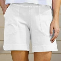 Ženske ljetne hlače Čvrsti pamučni džep Ležerne hlače