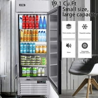 Hladnjak za piće - komercijalni frižider sa jednim staklenim vratima od nehrđajućeg čelika zaslon za