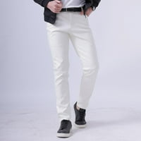Entyinea muške hlače modna casual elastična oblina jogging pant sa crtežom bijela 32 l