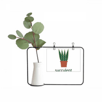 Kaktus sakulenti za utečeni sukulentori zeleni metalni okvir za slike CERAC vazni dekor