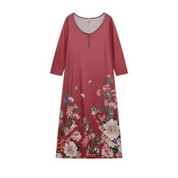 Stabilne ljetne haljine za žene Žene Ljetne haljine Casual Boho cvjetno tiskano plaže Long Maxi haljina