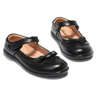 Bellella Girls Flats Bow školske cipele Princess Mary Jane Mekane potplata za vjenčanje za cipele Black