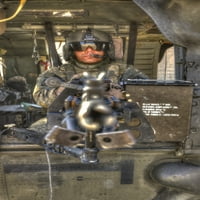 Uh- crni jastreb Vrata MANNING M240B Machine Gun, Tikrit, Irak Poster Print
