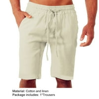 Farfi Solid Color Sportske kratke hlače Dužina koljena Muškarci Nacrtavanje Dva džepa Storks Shortwear