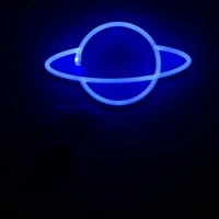 Sanbonepd božićni LED planeta Neon Light Universe Oblik ukrasi Neto crvena ukras noćno svjetlo