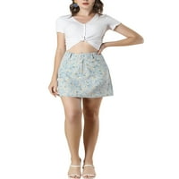 Allegra K ženska daisy cvjetna skratna suknja A-line mini suknje