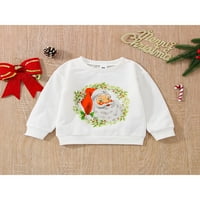 Canrulo novorođenčad dječja dječaka Božićna odjeća Santa Claus Dukserica Pulover dugih rukava majica