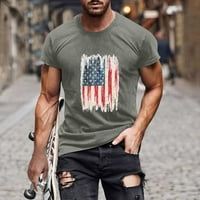 4. jula Thirt za muškarce, lagana tanka fit mišićna majica okrugli vrat majice kratkih rukava cool dizajn