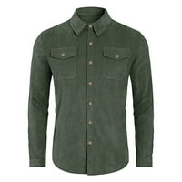 Bomber jakna za muškarce jesenski modni casual retro rever solid color dvostruki džepovi jednokutni