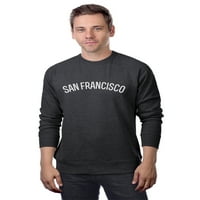 Daxton San Francisco Duks atletski pulover Crewneck Francuska Terry Tkanina, škriljevca Duks bijela
