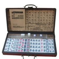 Kineska mahjong Game Set Classic Activity Game Mahjong Tiles Game Porodična mahjong igra za obiteljsko okupljanje, putovanja, odrasli Pokloni