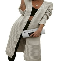 Peyakidsaa ženski prednji otvoreni kardigan kabl dugih rukava pleteni labavi džemper kaput gornja odjeća