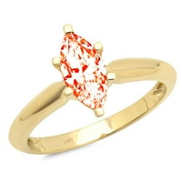 1.5ct markise rezan crveni simulirani dijamant 14kyllow zlatni godišnjica Angažmane prsten veličine