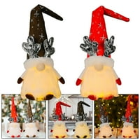 Svijetli Božić Gnome Gnome Elf Handmade Švedski Tonte Gnomi ukrasi plišani luk viseći ukras