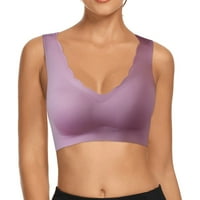 Push up Bras za žene žičane push-up Bralettes Solid Print Purple S 1-pakovanje