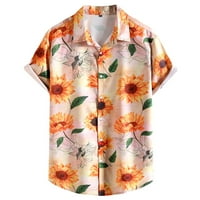 Muška košulja Muška proljeća Ljeto Jednokratne majice Ležerne prilike za odmor Lapel Plaža Kratki rukav