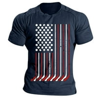 Smiješne majice za muškarce Dan nezavisnosti Zastava Casual Soft Comfort okrugli vrat kratki rukav kratki
