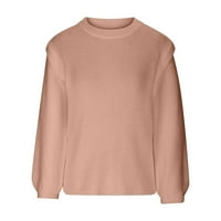 Bnwani pad džempera za žene dugih rukava čvrsta boja TOP pleteni pulover Khaki ženski džemper veličine