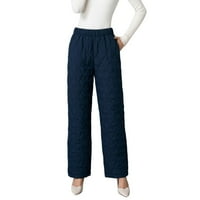 Ženske hlače Ležerne prilike za zimsku ravno nogu i tanka plus veličine Termalna svjetlost pamučne hlače