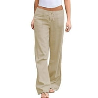 Xiuh Teretne hlače Ženske vrećaste hlače Žene Elastične struice Kućine pantalone sa džepovima Široke