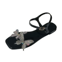Sandale Žene Udobne cipele za klin Modni sjajni dijamantski luk svijetli dijamantski sandali Flash Diamond