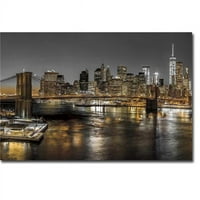 Umjetnička home galerija 1218i796cg New York Pano by Frank Assaf Premium Galerija-omotana platno Giclee Panorama Art - 1. In