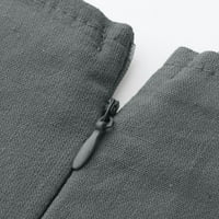 Ženski pamučni posteljina kratkog rukava, puni casual luk kravata labavi kombinezoni sa džepovima udobne