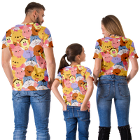 Majica, porodični podudarni odijelo Winnie The Pooh Ljetni vrhovi Stilski kratki rukav Crew Crt Majica